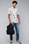 Men's Cream Patterned Polo T-Shirt with Short Sleeves - 2