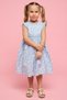 Girl's Blue Floral Print Sleeveless Fit & Flare Dress with Round Neck - 2