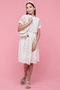 Girl's Cream Laced Top & Skirt Set - 3