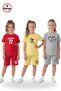 3-Piece Round Neck T-Shirt and Colorful Capri Pants with Print Detail 6-Piece Girls' Bottom and Top Set