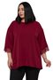 Plus Size Lace Detailed Half Sleeve Burgundy Blouse - 2