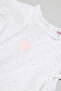Girl's Cream Printed Clothing Set with Headband - 4
