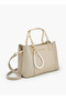 Floral Print Bag With Metallic Handles, Pearl Charm, And A Detachable Shoulder Strap - 3