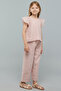 Girl's Pink Printed Clothing Set - 2