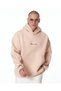 Men's Signed Cordless Beige Oversize Hoodie