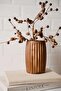 Linea Acacia Striped Vase / Spoon Holder – 10X17 cm