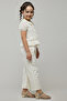Girl's Cream Self Design Clothing Set - 2