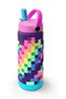 Multi-Colored Pixel Heart Pattern Steel Thermos with Folding Spout 650 ml 38308 - 2