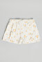 Girl's Cream Printed Clothing Set - 2