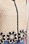 Girl's Beige Crochet Sleeveless Top with V-Neck - 5