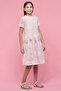 Girl's Pink Laced Top & Skirt Set - 3