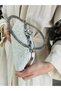 Women's White Stone Double Handle Women's Young Wedding Nikah Prom Graduation Engagement Evening Dress Bag - 7