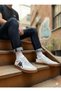 Kp 1039 Satiago Unisex White Laci Non-Slip Rubber Sole Lace-Up Daily Walking Sports Shoes
