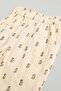 Girl's Beige Printed Clothing Set - 4