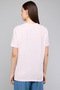 Women's Pink Angel Print T-Shirt with Crew Neck and Short Sleeves - 4