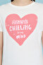 Girl's White Printed T-Shirt with Crew Neck and Short Sleeves - 5