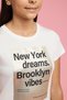 Girl's White Typography Print T-Shirt with Crew Neck and Short Sleeves - 5
