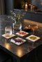 Grape, Pineapple, Cherry and Peach Themed Natural Stone Travertine Coasters Set of 4 - 2