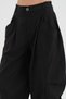 Women's Balloon Fit Design Trousers with Pleated Detail on the Front - 6