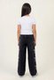 Girl's Denim Trousers with Bow - 3