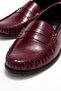 Women's Burgundy Loafer Daily Comfortable Office School College Shoes - 3