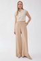 Wide Leg Trousers with Elastic Waist