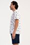 Men's V-Neck Short Sleeve Shorts Patterned 100% Cotton Pajamas Set C9T6N1804 - 2
