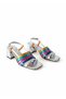 Patent Leather Thick Heel Multi-Colored Multi-Color Women's Sandals - 5