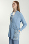 Sequin Detailed Jacket and Underwear Double Denim Blue Set 1577 - 3