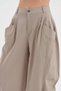 Women's Balloon Fit Design Trousers with Pleated Detail on the Front - 5