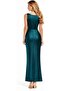 Women's Elegant Sleeveless Evening Dress with Deep V-Neck - 2