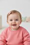 Baby Girl Powder Pink Tracksuit Set Cotton Soft Textured Long Sleeve Sweatshirt Elasticated Pants - 5