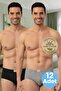 Men's 100% Cotton 12-Piece Combed Cotton Slip Underwear