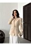 Premium Padded Scarf and Waist-Slit Blazer Jacket Diena - 7