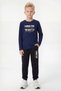 3-Piece Crew Neck Sweatshirt and Sweatpants, Printed Detail 6-Piece Boys Top and Bottom Set - 4