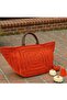 Crochet Knitted Women's Bag with Lining and Metallic Closure 57X31 cm - 5