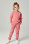 Baby Girl Powder Pink Tracksuit Set Cotton Soft Textured Long Sleeve Sweatshirt Elasticated Pants - 6