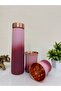 Copper Bottle - Eclair Cherry Red Multishade with 2 Glasses - 900 ml + 300*2 ml