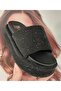 26Y457-17 Women's High Sole Stone Premium Slippers