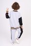 Boy's 2-Piece Set Printed College Collar Zippered Sweatshirt & Jogger with Elastic Waistband - 2