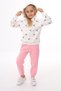 Girl's 2-Piece Set Printed Hooded Sweatshirt & Jogger Sweatpants with Elastic Waistband and Cuffs - 4