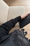 Patterned Silk Cupra Mercerized Tunic - Black - 2