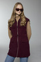Burgundy Vest with Belted Pocket Detail 0097 - 3
