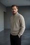 İnterview 0 Collared Woolen Gray Camel Knit Sweater - 2