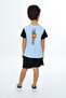Boys' 2-Piece Set: Printed Crew Neck T-Shirt & Elastic Waist Pocket Shorts - 4