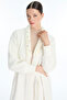 Shawl Collar Stone Detailed Ecru/Gold Cardigan 0029 - 2