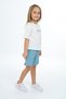 Girl's 2-Piece Set Printed Crew Neck T-Shirt & Elastic Waist Shorts - 3