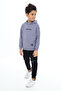Boy's 2-Piece Set: Printed Hooded Sweatshirt with Pockets & Elastic Waistband Jogger with Pockets - 2