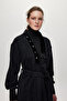 Shawl Collar Stone Detailed Black/Silver Cardigan 0029 - 5