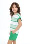 Girl's 2-Piece Set Printed Crew Neck T-Shirt & Pocket Shorts with Elastic Waist - 3